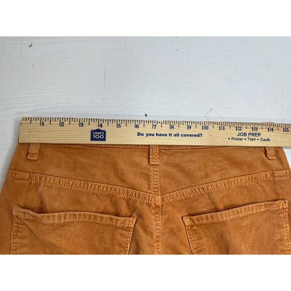 J Brand Joan Crop Corduroy Pants Titian Gold Yellow Wide Leg Winter Casual 28 - Picture 9 of 9